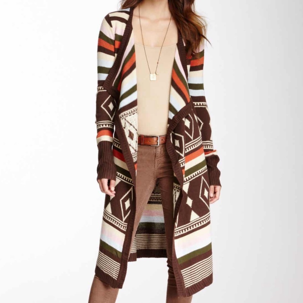 💕NWT LOVE STITCH SOUTHWEST AZTEC CARDIGAN S***